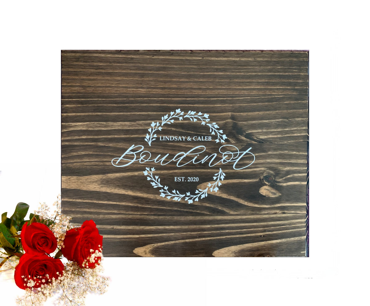 Wedding Guest Book Alternative Wood Sign - Custom 3d Guestbook 2024 - Last Name - Family Name Wood Sign - Personalized Wedding Date Sign