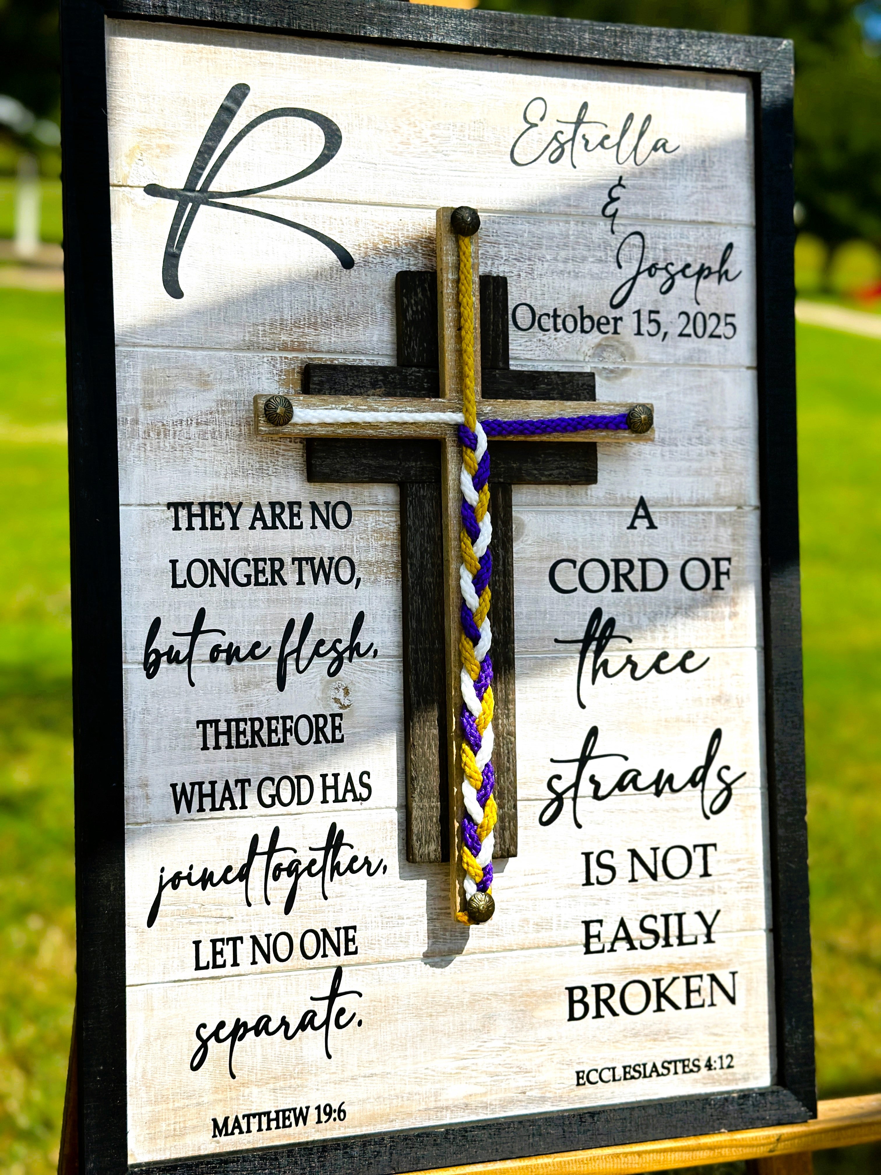 Braided Unity Cross Wedding A Cord Of Three Strands Unity Wedding