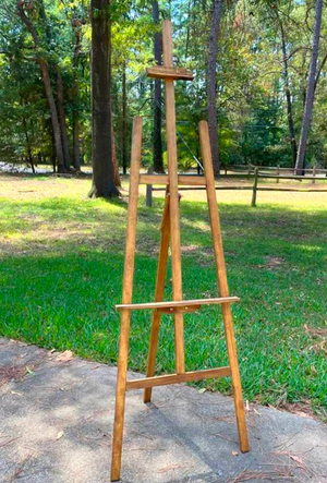Wedding Easel Stand for Signs, Stand for Wedding Pictures, Wood Floor Easel for Art, Wedding Sign Stand Up to 9lbs Up to 30 x 40 inches Sign