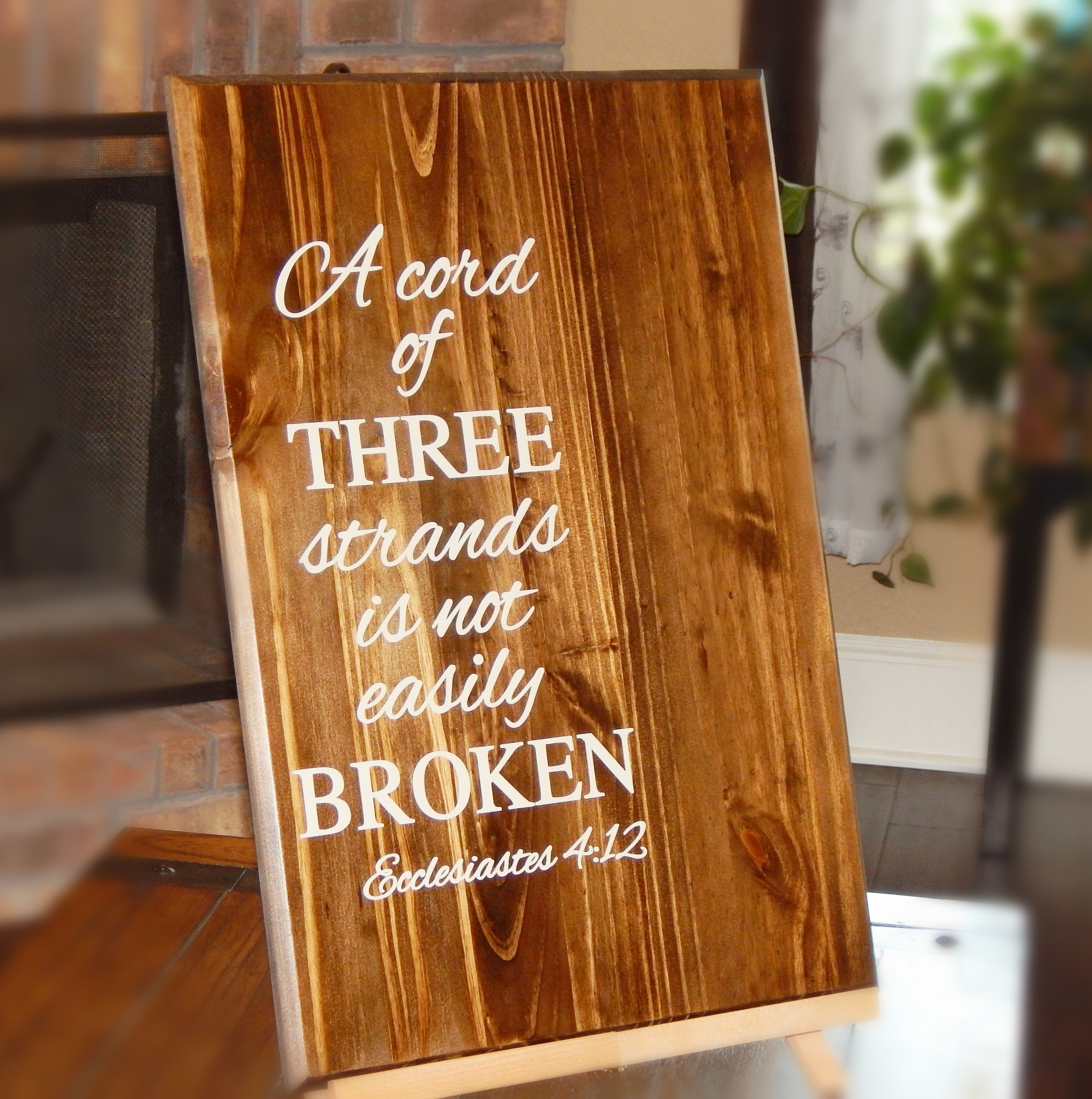 Cord of Three Strands Wedding Board Sign, Wooden Sign, Rustic Wood Sign Wedding Ideas, Custom Wood Sign, Wedding Decoration, Engagement Gift