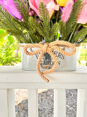 Large Pink Tulips Basket, Farmhouse Flower basket, Mother's Day Gift, Valentine's Gift, Spring Basket, Summer Tulips Basket, Pastel Colors