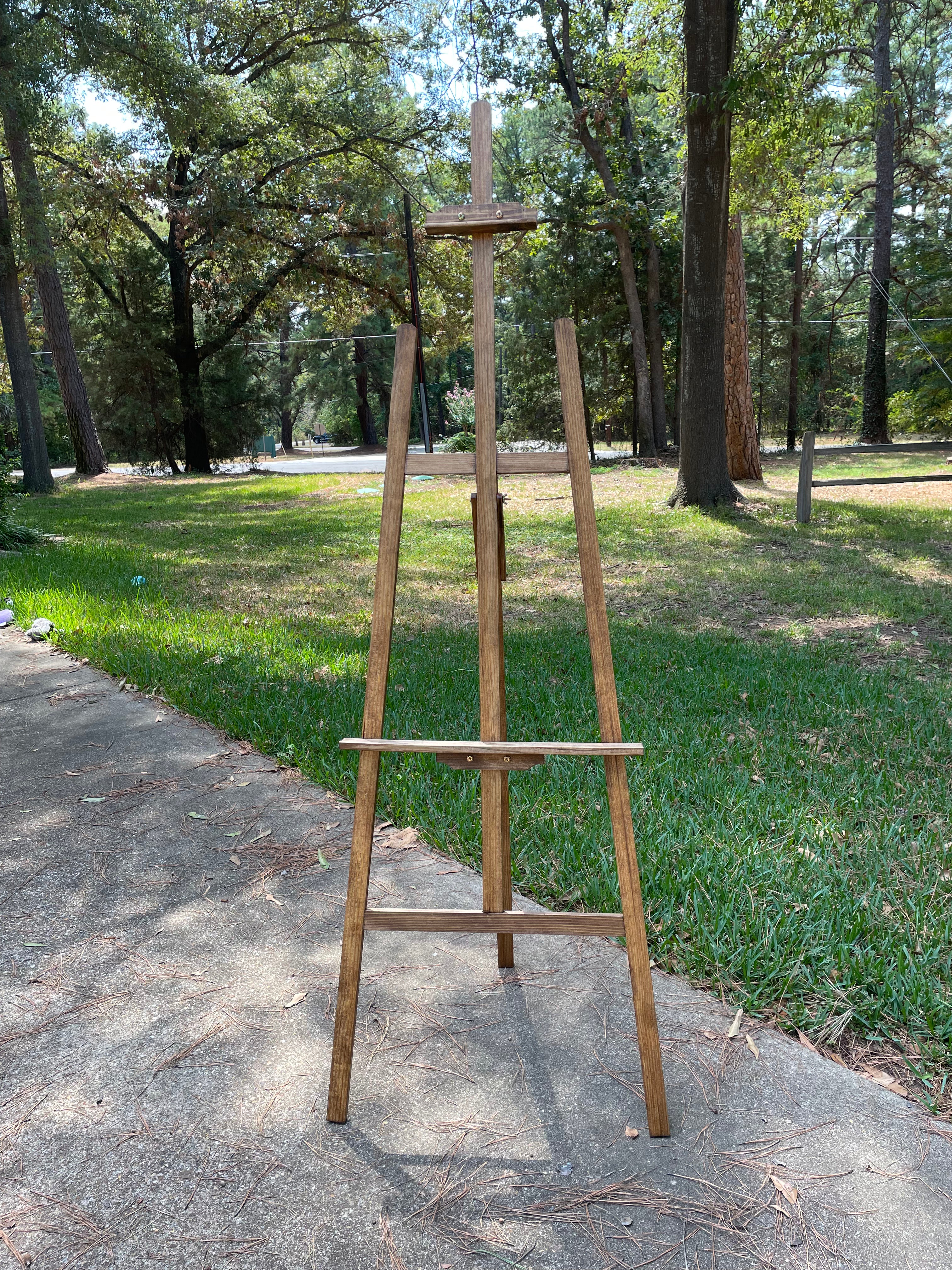 Wedding Easel Stand for Signs, Stand for Wedding Pictures, Wood Floor Easel for Art, Wedding Sign Stand Up to 9lbs Up to 30 x 40 inches Sign