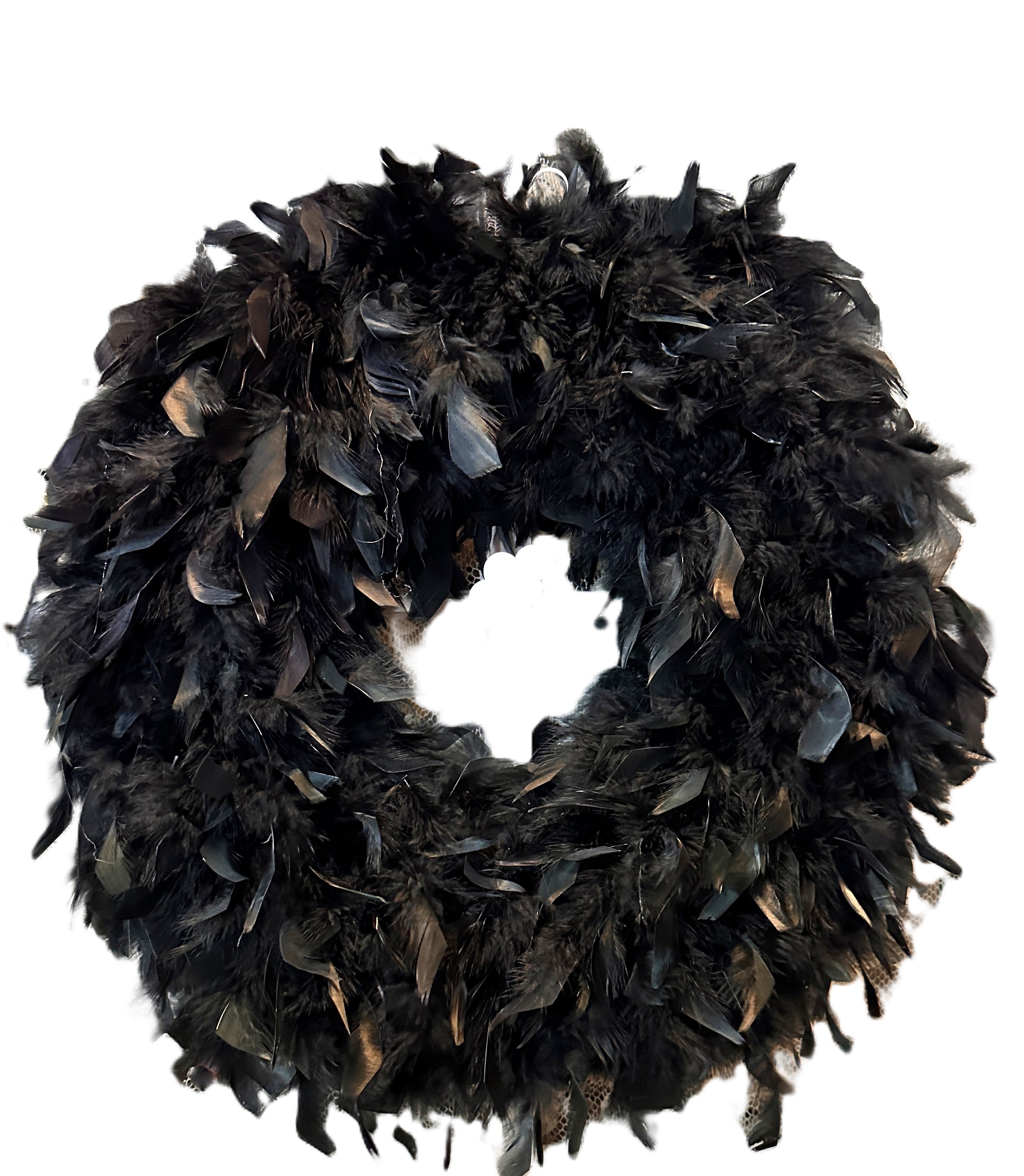 Black Feather Wreath, Halloween Spooky Wreath, Halloween Party Prop Halloween Front Door Decor Witch Spooky Scene Halloween Party Decoration