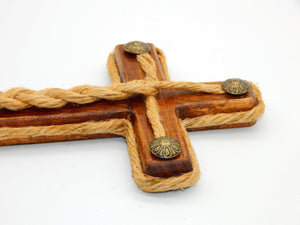 Wood Cross Wall Decor, Wood Cross Wall Hanging, Wooden Cross 8.5"x4.5"