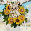 Floral Spring Wreaths, Country Summer Home, Farmhouse Decor, Sunflower Swag, Mantle Wall Decor, Year-Round Wreaths, Western Door Hanger