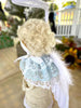 Angel Christmas Ornament, Handmade Doll With Blue Lace, White Christmas Angel, Cotton Doll Christmas, Faceless Angel, Doll for Mantle,