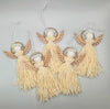 Set of 5 Christmas Angel Doll, Handmade Angel Yarn Ornament, Farmhouse Angel, Angel with wings Decoration, Angel Gift for Her, Country Rustic Angel