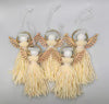 Set of 5 Christmas Angel Doll, Handmade Angel Yarn Ornament, Farmhouse Angel, Angel with wings Decoration, Angel Gift for Her, Country Rustic Angel