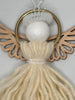 Set of 5 Christmas Angel Doll, Handmade Angel Yarn Ornament, Farmhouse Angel, Angel with wings Decoration, Angel Gift for Her, Country Rustic Angel