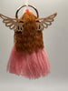Christmas Angel Doll, Handmade Angel Heart Ornament, Pink Angel for Decor, Angel Decoration, Angel Gift for Her, Hanging Angel Lace