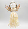 Set of 5 Christmas Angel Doll, Handmade Angel Yarn Ornament, Farmhouse Angel, Angel with wings Decoration, Angel Gift for Her, Country Rustic Angel