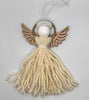 Set of 5 Christmas Angel Doll, Handmade Angel Yarn Ornament, Farmhouse Angel, Angel with wings Decoration, Angel Gift for Her, Country Rustic Angel