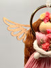Christmas Angel Doll, Handmade Angel Heart Ornament, Pink Angel for Decor, Angel Decoration, Angel Gift for Her, Hanging Angel Lace