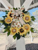 Floral Spring Wreaths, Country Summer Home, Farmhouse Decor, Sunflower Swag, Mantle Wall Decor, Year-Round Wreaths, Western Door Hanger