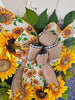 Floral Spring Wreaths, Country Summer Home, Farmhouse Decor, Sunflower Swag, Mantle Wall Decor, Year-Round Wreaths, Western Door Hanger