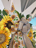 Floral Spring Wreaths, Country Summer Home, Farmhouse Decor, Sunflower Swag, Mantle Wall Decor, Year-Round Wreaths, Western Door Hanger