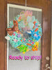 Easter Bunny Wreath Easter fun Swag, Easter Eggs, Stuffed Animals Wreath, Easter Carrots, Bunny Rabbit Wreath, Baby Shower and Nursery Decor