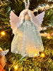 Angel Christmas Ornament, Keepsake Doll, Farmhouse Rag Doll, Faceless Angel Decor Angel with Sparkle Wings, Country Chic Home, Baby Shower
