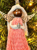 Angel Christmas Ornament, Keepsake Doll, X-Mas Rag Doll, Faceless Angel Decor, Angel with Wood Wings, Country Chic Home, Nursery Decor Gift