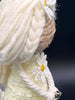 Sunflower Handmade Doll, Angel Christmas Ornament, White Christmas Angel, X-Mas Yarn Doll, Faceless Angel, Doll for Mantle, Church Gift