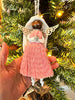 Angel Christmas Ornament, Keepsake Doll, X-Mas Rag Doll, Faceless Angel Decor, Angel with Wood Wings, Country Chic Home, Nursery Decor Gift
