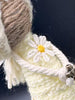 Sunflower Handmade Doll, Angel Christmas Ornament, White Christmas Angel, X-Mas Yarn Doll, Faceless Angel, Doll for Mantle, Church Gift
