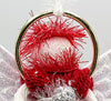 Handmade Angel Yarn Ornament, Christmas Angel Doll, Red X-Mas Angel, Angel with Sparkles, Angel with Wings, Country Angel, Shabby Chic Angel