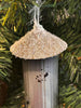 Metal Tower Mill, Rustic Glitter Tower Mill, Primitive X-Mas Tree Decor, Village Christmas Tower, Holiday Tiered Tray, Farmhouse Ornament