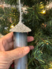 Metal Tower Mill, Rustic Glitter Tower Mill, Primitive X-Mas Tree Decor, Village Christmas Tower, Holiday Tiered Tray, Farmhouse Ornament