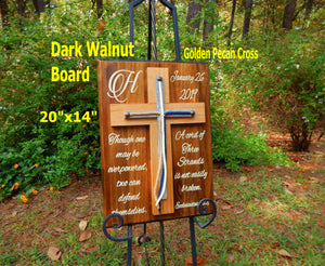 Cord of Three Strands, Wood Cross Rustic Sign Board, Unity Braids®Vow Renewal Alternative - Unity Braids
