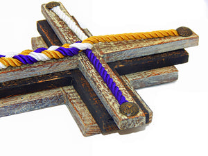 Unity Braids® Triple Layered Wood Cross Unity Ropes Cords - Unity Braids