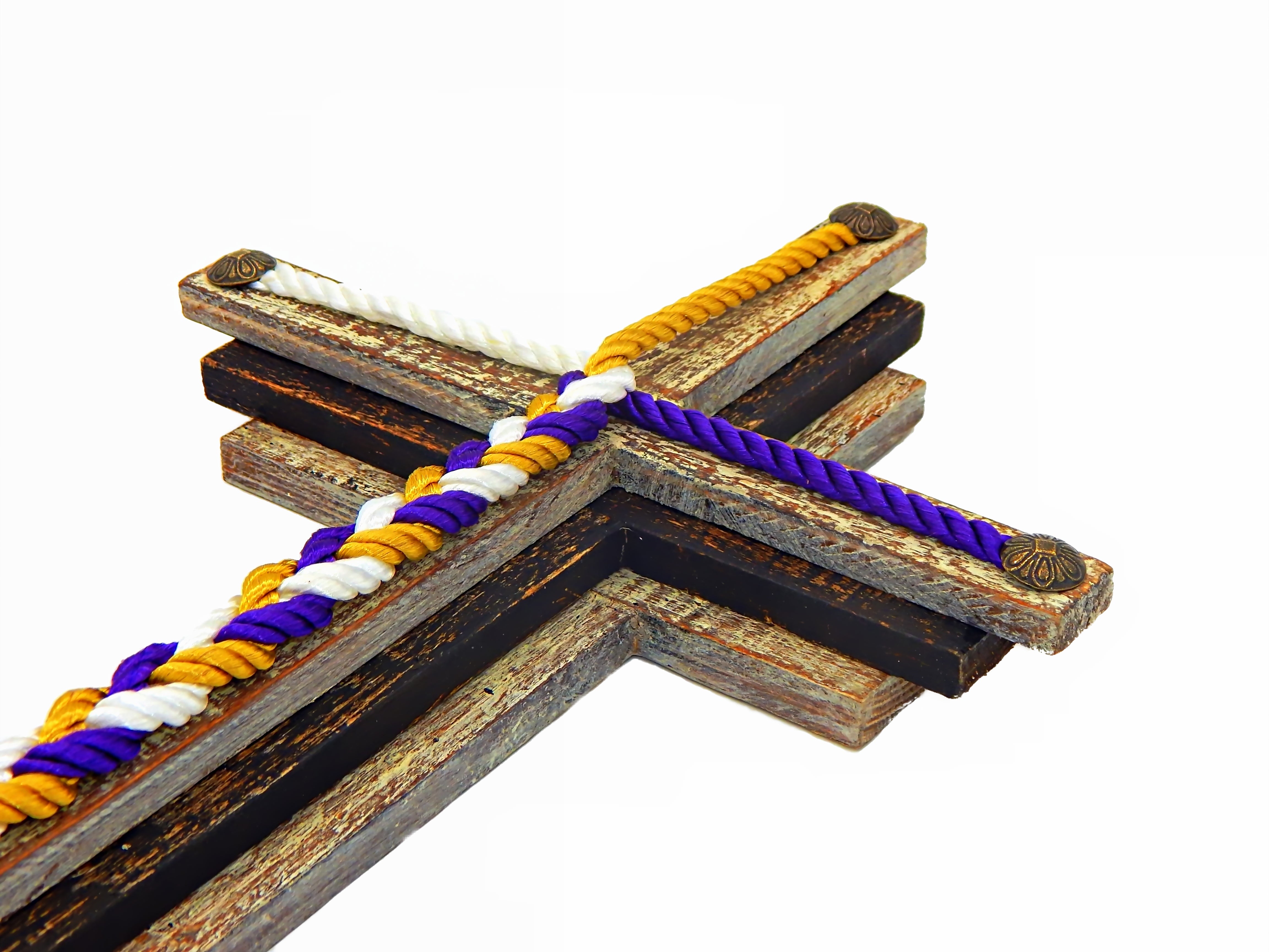 Unity Braids® Triple Layered Wood Cross Unity Ropes Cords - Unity Braids