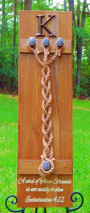 Unity Braids®, Cord Of three Strand Board, Rustic Wedding Wood Sign