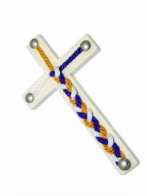 Cord Of Three Strands Unity Braids® Wood Cross - Unity Braids