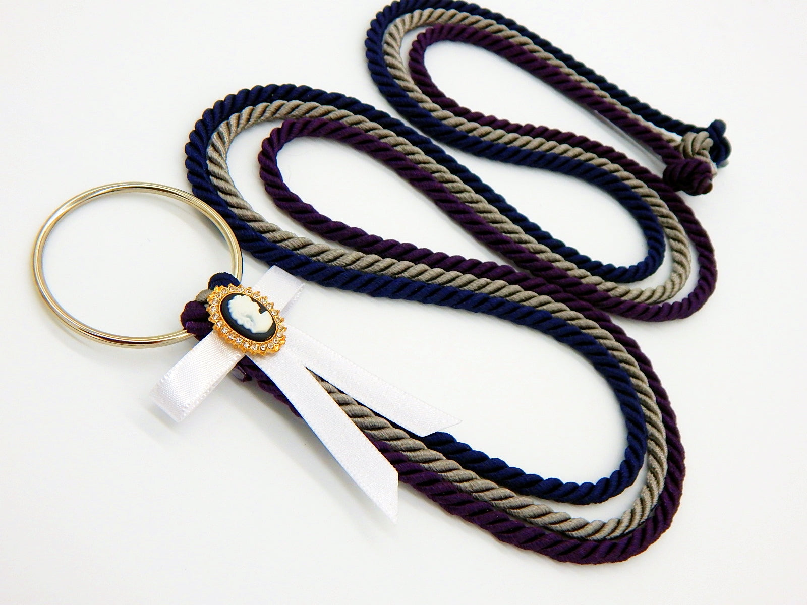 Unity Braids® A Cord Of Three Strands With Black and White Cameo Wedding Cords - Unity Braids