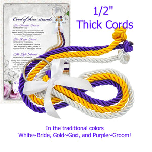 Unity Braids®, Cord Of Three Strands, Tying The Unity Knot, Unity, Wedding Gift Ideas, Renewing Vows, 3/8" Cords On Sale! - Unity Braids