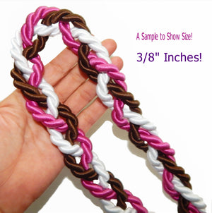 Unity Braids® A Cord Of Three Strands with a Red and Silver Embelishment Wedding Braids - Unity Braids