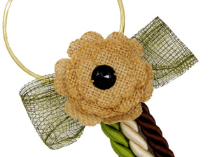 Unity Braids® A Cord Of Three Strands with Burlap Flower Unity Ropes - Unity Braids