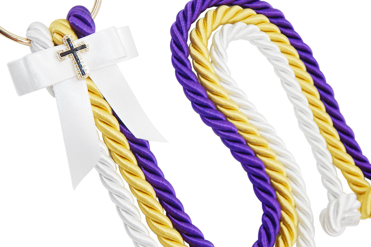 Unity Braids® A Cord Of Three Strands White Bow Wedding Cords