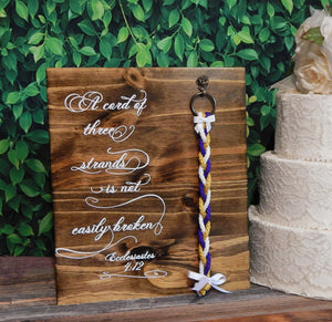Cord of Three Strands, Wedding Board Signs, Unity Braids® Free Shipping! - Unity Braids