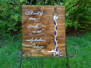 Cord of Three Strands, Wedding Board Signs, Unity Braids® Free Shipping! - Unity Braids