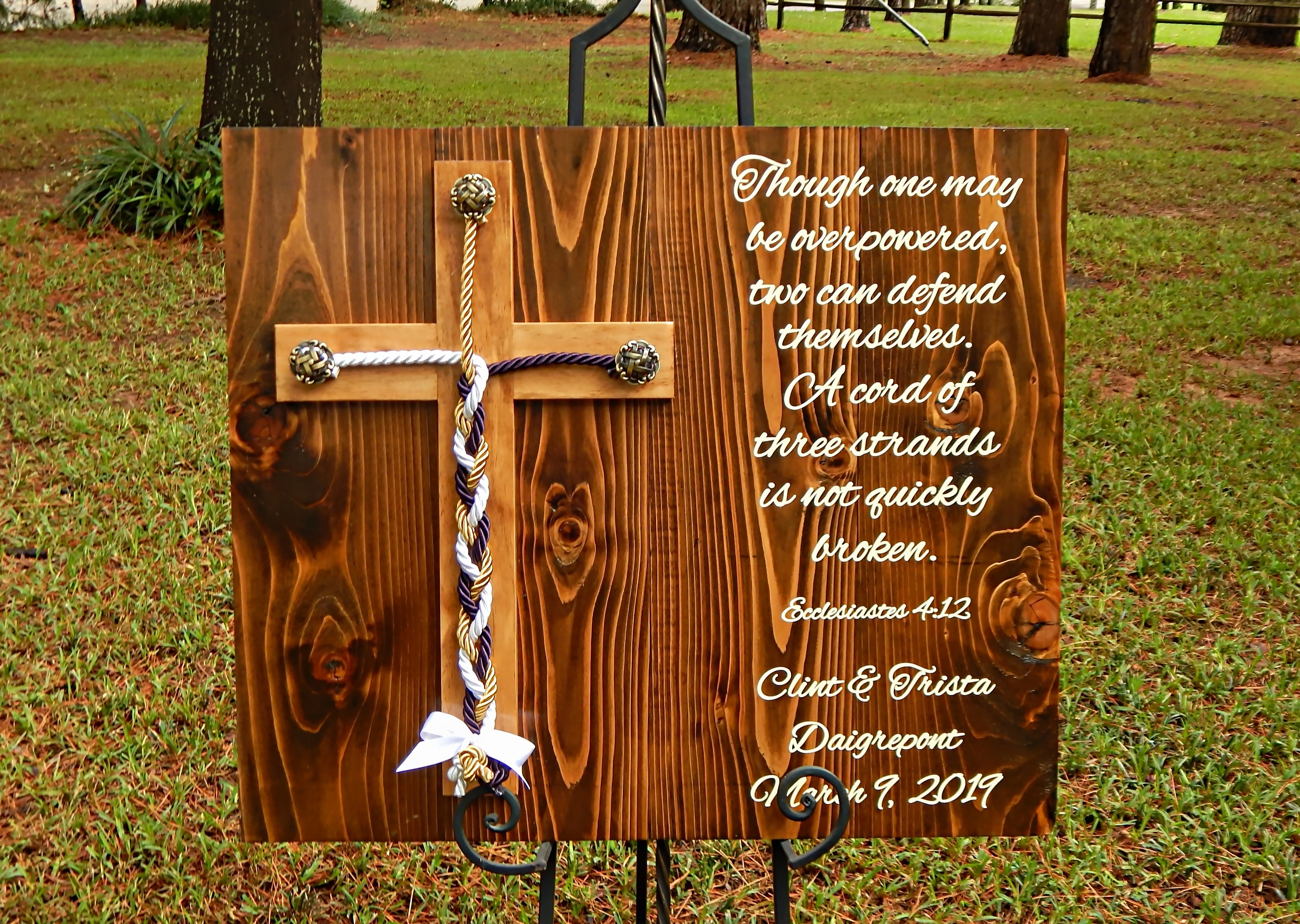 Unity Cross With Wedding Rings