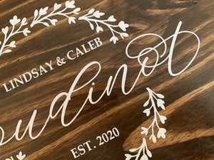 Wedding Guest Book, Rustic Wood Sign, Date Photo Prop, Personalized Last Name, Custom Family Name, Unique Alternative Guestbook Reception