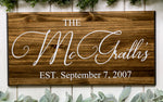 Personalized Family Name Wood Wedding Signs 17"x24"