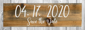 Engagement Photo, Save the Date Sign, Wedding Date Sign, Rustic 7x16 Wedding Decor, Wedding Photo Prop, Engagement Announcement