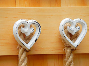 Wedding Sign, Unity Braids® Wedding Board with WhiteWash Iron Hearts, Wedding Gift - Unity Braids