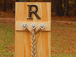 Wedding Sign, Unity Braids® Wedding Board with WhiteWash Iron Hearts, Wedding Gift - Unity Braids
