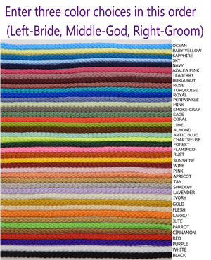 Cord Of Three Strands, Unity Braids®, Rustic Wedding Board, Wedding Gift - Unity Braids